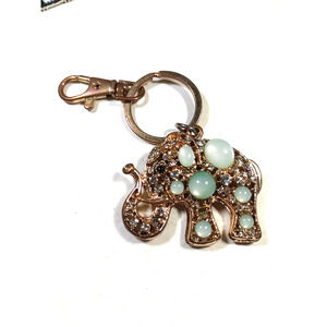 Bubble Elephant Copper Tone Keychain Purse Luggage Clip